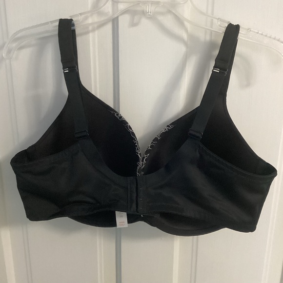 CACIQUE: black, with white lace overlay boost plunge bra 40DD - Picture 2 of 6